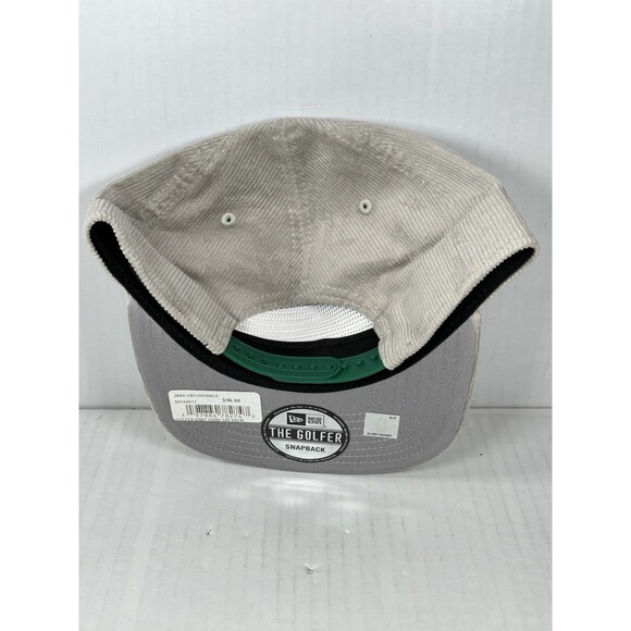 New Era Boston Celtics Corduroy The Golfer Snapback Hat Cap Adjustable Gray NWT - Picture 4 of 5